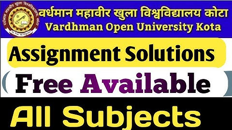 vmou assignment 2021 solutions/vmou assignment kaise banaye?/#vmoukotanewsexam