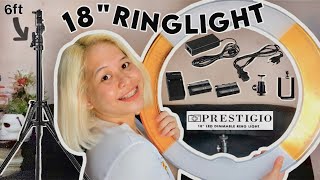 RING LIGHT UNBOXING &amp; SET UP | PRESTIGIO 18&quot; LED RING LIGHT (cheapest ring light) | SHIN VLOGS