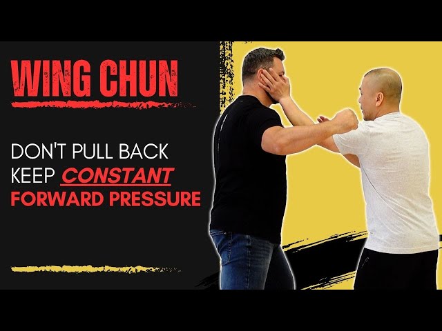 Wing Chun  - Don't Pull Back Keep Constant Forward Pressure - Kung Fu Report #325 class=