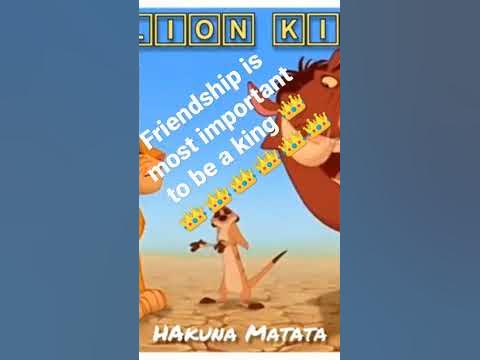 Lion King explains Hakuna Matata meaning 👑👑👑👑👑👑👑👑👑👑 