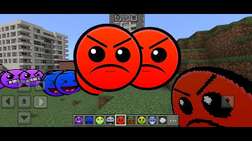 custom Lobotomy Dash | geometric Dash difficulty face in Minecraft PE | 1.21