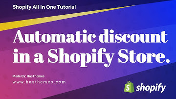 How to create automatic discount code is a Shopify store