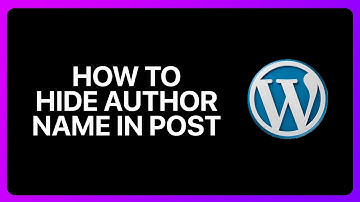 How To Hide Author Name In WordPress Post Tutorial