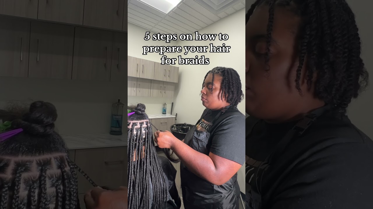 5 steps to prepare your hair for braids #braids #knotlessbraids #protectivestyles #hairmaintenance