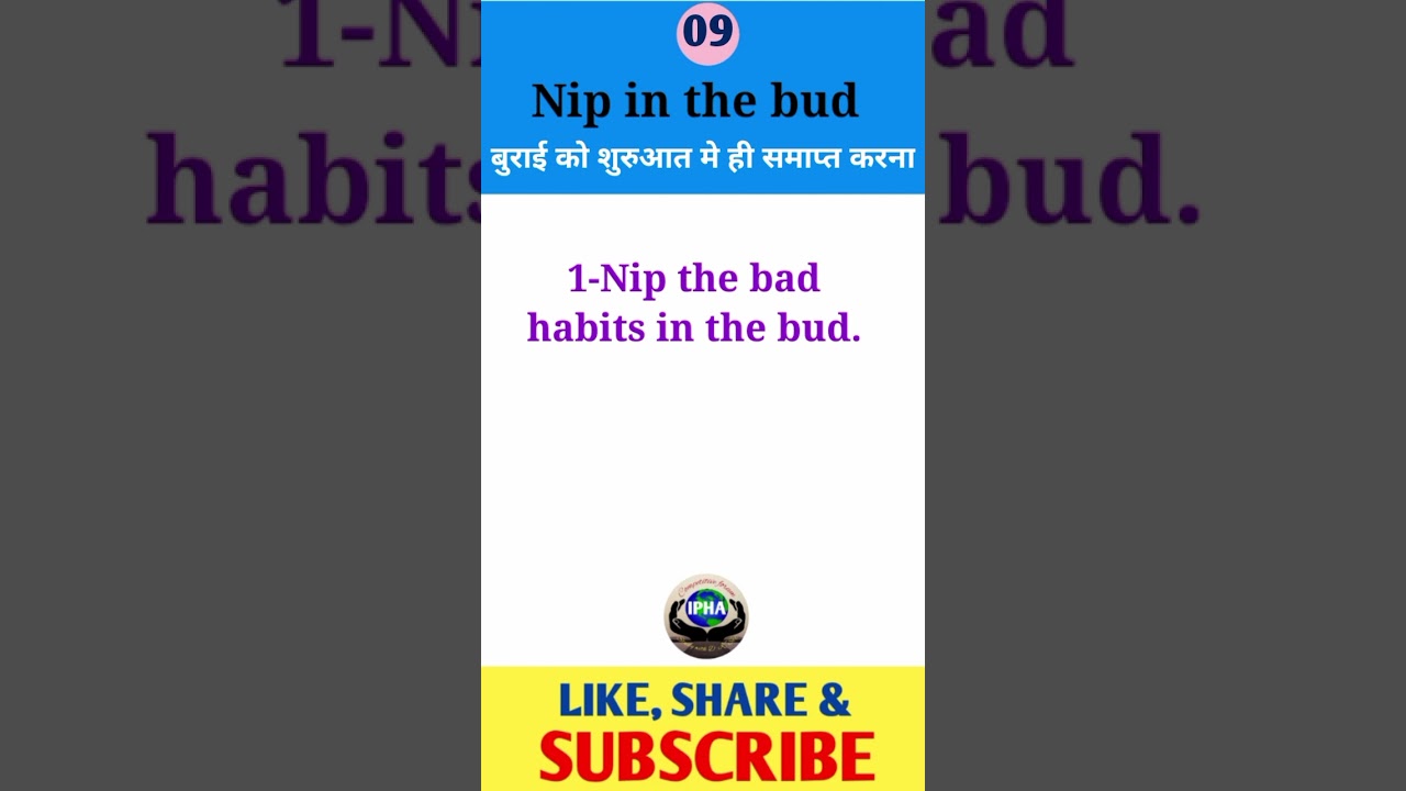 nip in the bud, phrase-9