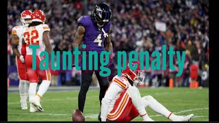 Zay flowers taunting penalty. Ravens vs chiefs postgame