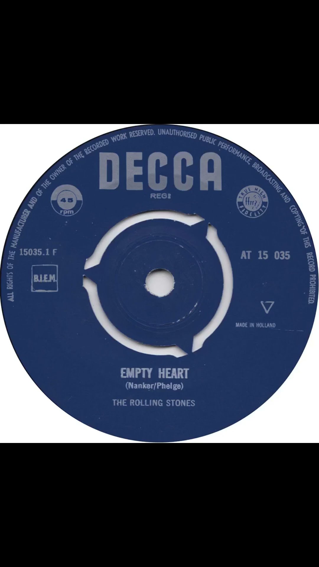 The Rolling Stones - Empty Heart - UK Decca Records released 1964