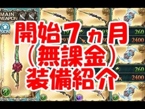 グラブル 開始７ヵ月 無課金 ランク１７５ 装備紹介 Youtube