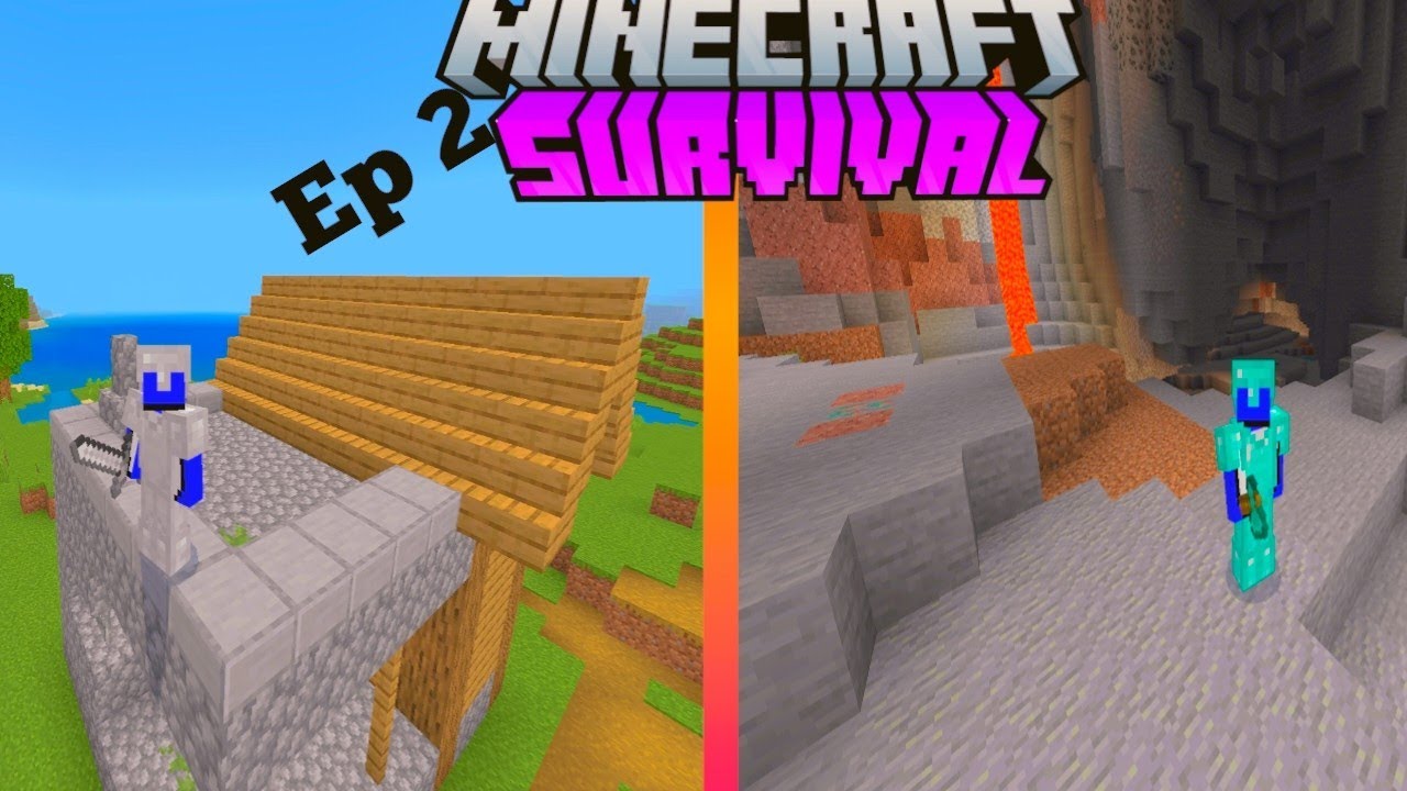 Minecraft making full diamond Armor| Minecraft Survival series ep 2 ...