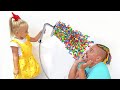 Alice and Baby Eva Get Caught In Candy Rain - Funny bedtime stories for kids