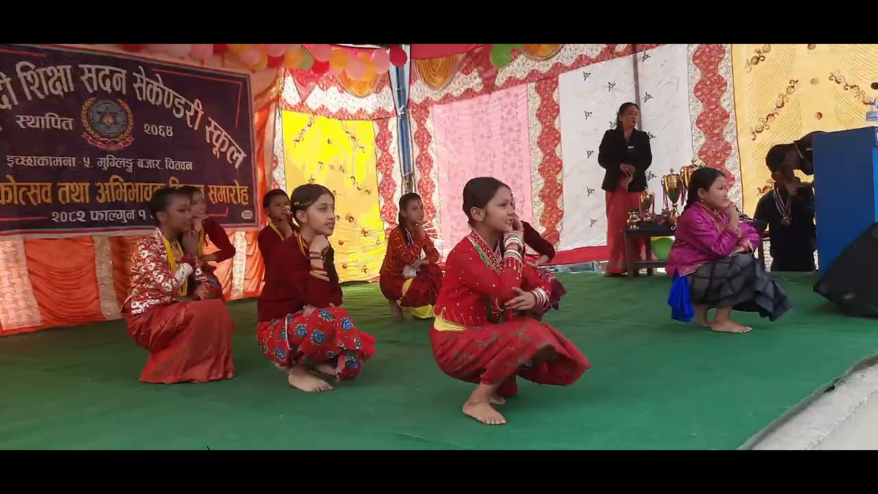 school children's presentation at program.