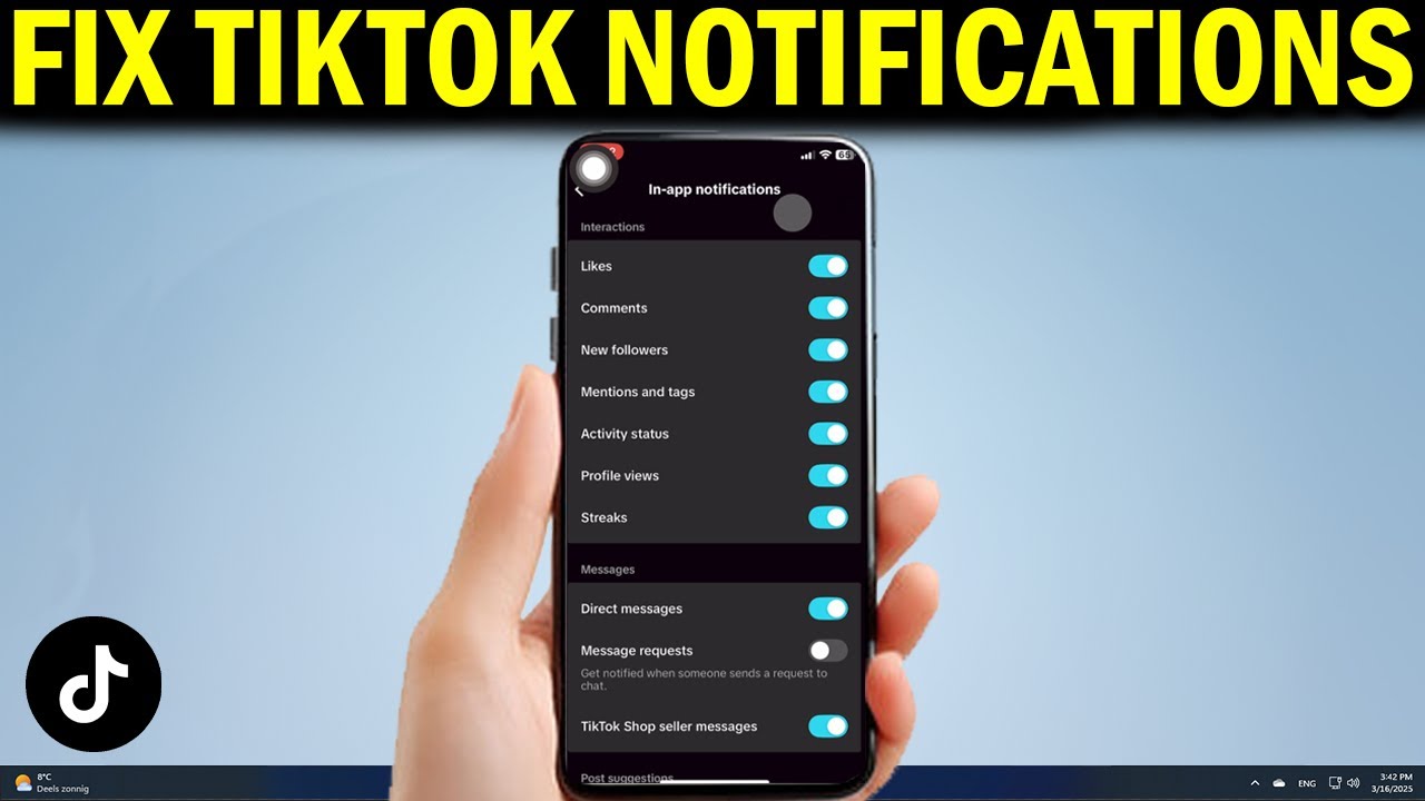 How To Fix TikTok Notifications Not Showing - YouTube
