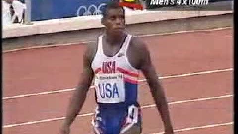 Men's 4x100m Relay Final at the Barcelona 1992 Olympics