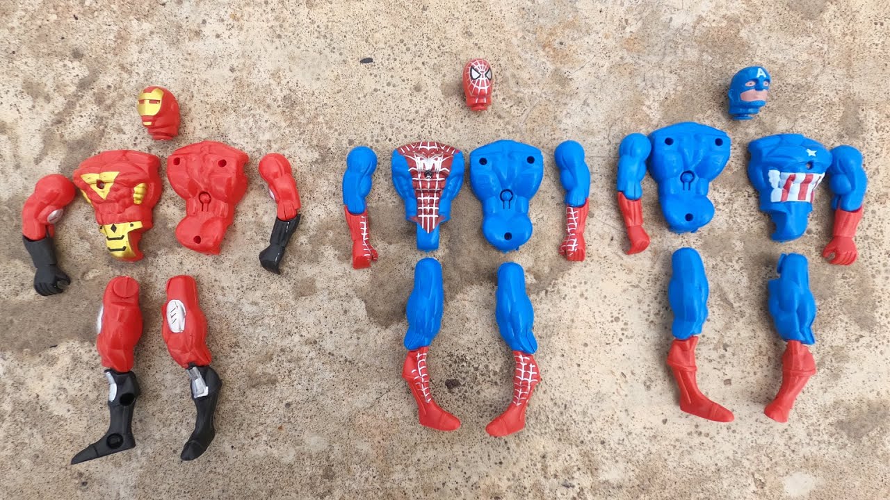 Hướng dẫn lắp ráp siêu nhân người nhện, người sắt, Đội trưởng Mỹ – Spider Man, Iron Man, Captain