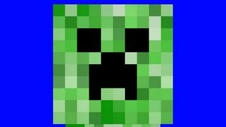 Minecraft Creeper Rotate and Loop - Blue Screen Animation