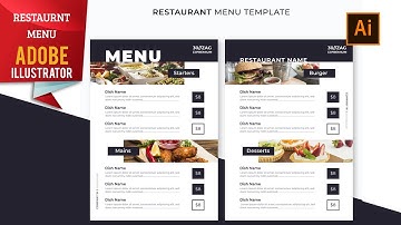 Restaurant Menu Design  Illustrator Tutorial