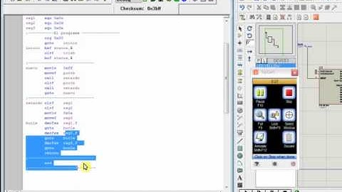 Simulación en proteus encendido led PIC16F84a.FLV