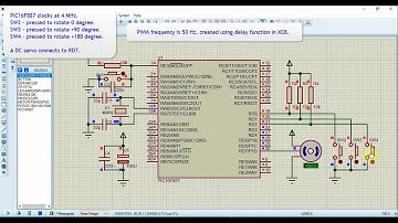PIC16F887 controlling the DC servo motor without hardware PWM module