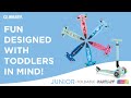 JUNIOR FOLDABLE FANTASY LIGHTS 3-wheel scooter for toddlers aged 2+ with patterned scooter decks