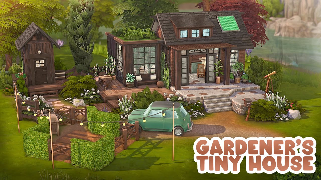 Gardener's Tiny House 🌳 | The Sims 4 Speed Build - YouTube
