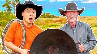 Thumbnail for Uncle Roger Learn INSANE Cowboy Cooking (ft. @CowboyKentRollins)