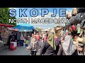 Walking in skopje capital city of north macedonia  4kr walking tour