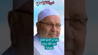 ولو أن الدنيا تعدل عند الله جناح بعوضة..الشيخ راتب النابلسي