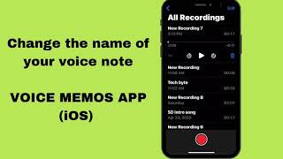 How to Change the Name of a Voice Note Recording | Voice Memos App (iOS) screenshot 3