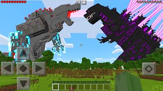 I Found SHIN GODZILLA vs MECHAGODZILLA in Minecraft Pocket Edition...