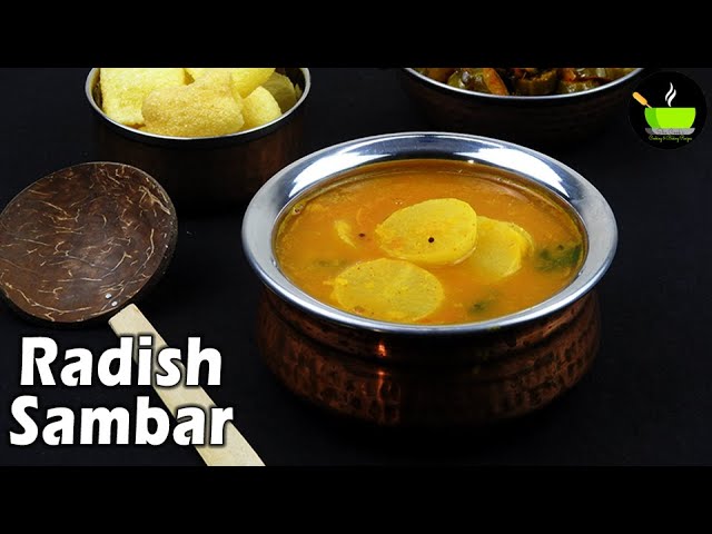 Mullangi Sambar | Radish Sambar | Moolangi Sambar | South Indian Sambar Recipe |  Mooli Sambar | She Cooks