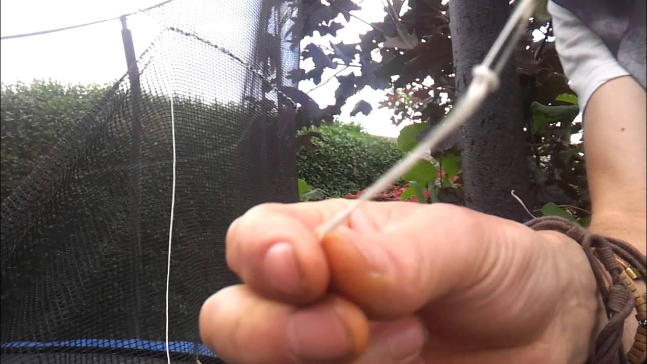 how to repair trampoline netting YouTube