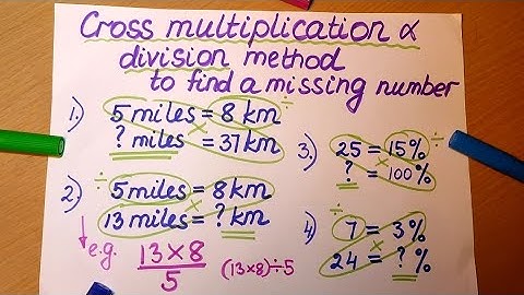 Cross multiplication and division method to find a missing number