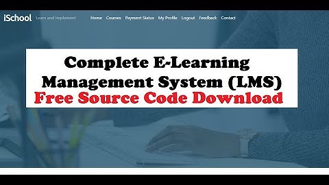 Complete Online  Learning Management System using PHP/MySQL | Free Source Code Download