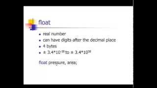 More Variable Types