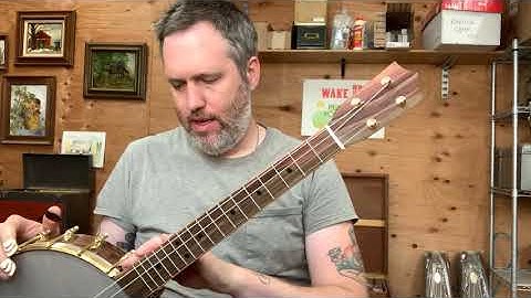 #506- Curly Walnut and Pistachio Four String Banjo