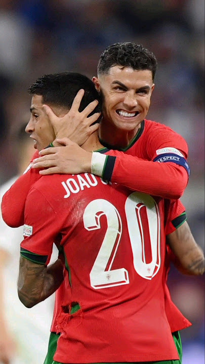 Joao Cancelo with Cristiano Ronaldo ❤ #Euro2024 #PortugalvsSlovenia