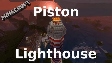 Minecraft best WORKING Piston Lighthouse + Download !!!