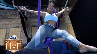 Aerial silks class takes 'Windy City LIVE' hosts Val Warner, Ryan Chiaverini's fitness to new height