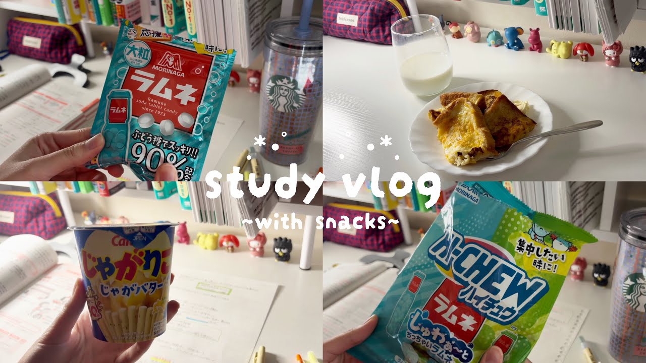 【study vlog】おやつがないと勉強できません🍪☕️ | with snacks