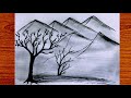 easy pencil scenery drawing tutorial || how to draw picture step by step ||