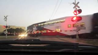 TRE Train Crossing Dallas Texas