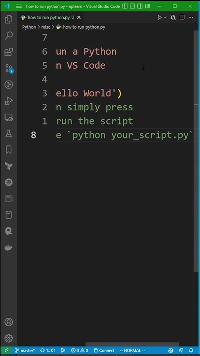 How to run a Python script in VS Code - YouTube
