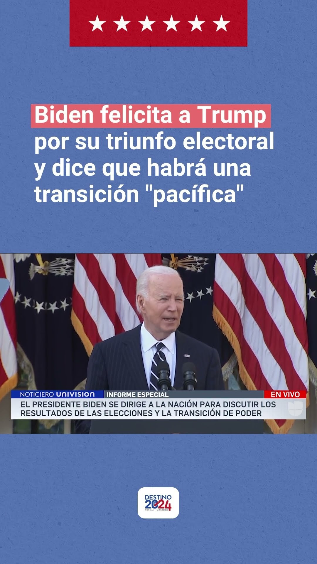 Biden felicita a Trump por su triunfo electoral: esto fue lo que dijo