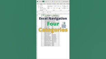 Excel Navigation: 4 Categories You Must Know #excel #spreadsheetmagic #excelshortcuts