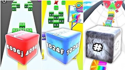 Jelly Run 2048 ULTIMATE Gameplay | 4 Shape Play Showdown! | 128B vs 2Q vs 4096e vs 256i Race