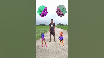 Upin ipin head to dancing frog, joker, gorilla & dame tu cosita magic vfx #shorts #vfxyuvraj  #funny