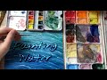 How to paint water  with gouache and watercolor