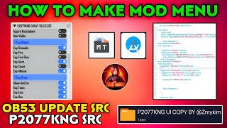HOW TO MAKE FF MOD MENU | P2077KNG SRC | FREE FIRE MOD MENU KAISE BANAYE  HOW TO MAKE MOD MENU #0B53