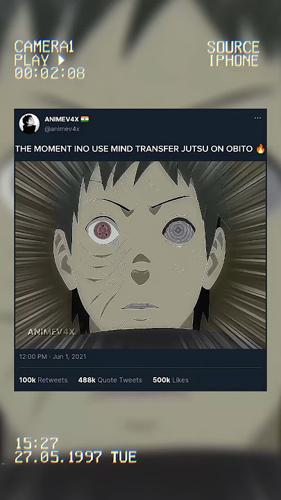 THE MOMENT INO USE MIND TRANSFER JUTSU ON OBITO 🔥