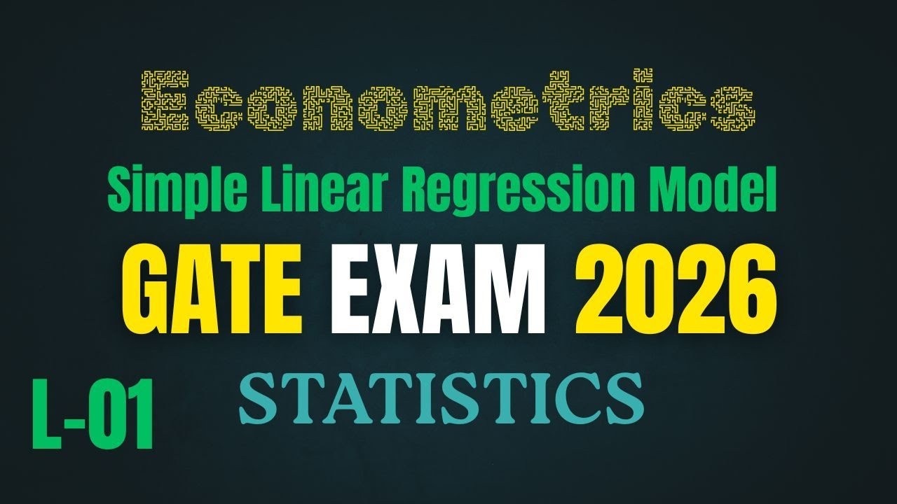 Econometrics | Simple Linear Regression Model | Lecture -01 - YouTube